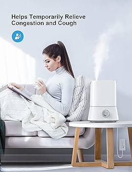 4L Humidifiers for Large Bedroom, Ultrasonic Cool Mist